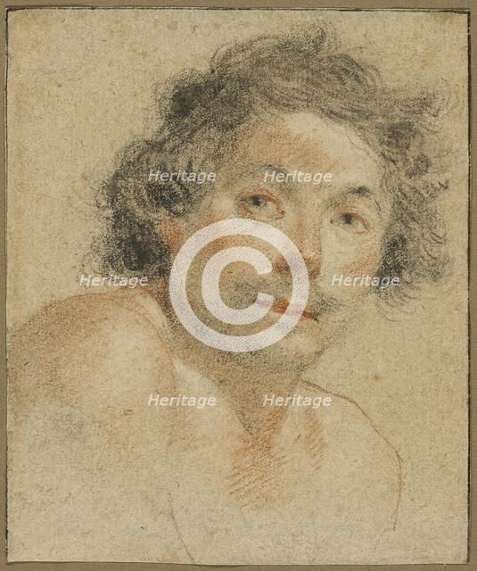 Bust Portrait of a Young Man, 1620/25. Creator: Simon Vouet.