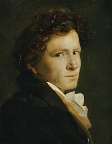 Bust portrait of a young man, undated. (c1800s). Creator: Philipp Otto Runge