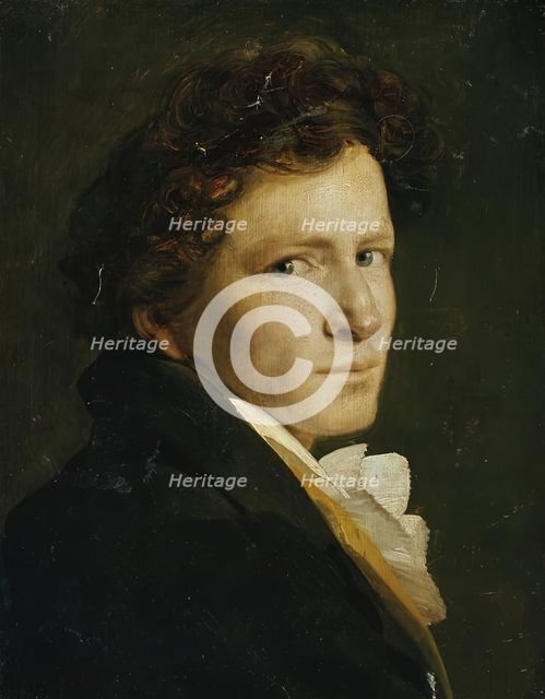 Bust portrait of a young man, undated. (c1800s). Creator: Philipp Otto Runge.