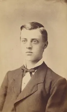 Bust portrait of an unidentified man, about 1880. Creator: Miller & Company
