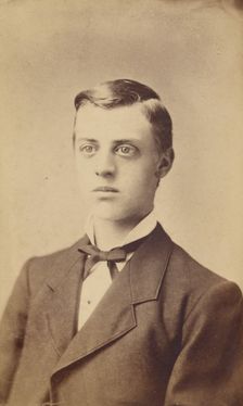 Bust portrait of an unidentified man, about 1880. Creator: Miller & Company