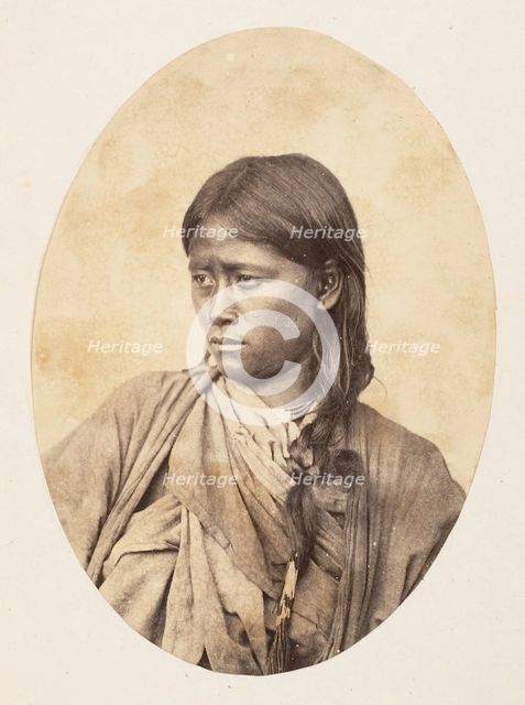 Bust Portrait of an Indian Woman, 1850s. Creator: Unknown.