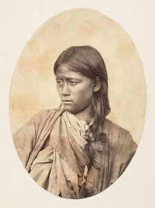 Bust Portrait of an Indian Woman, 1850s. Creator: Unknown