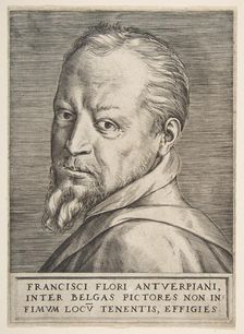 Bust portrait of Frans Floris, 1531-76. Creator: Giulio Bonasone