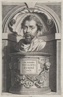Bust portrait of Philip Rubens, in a niche, ca. 1627-78. Creator: Cornelis Galle II