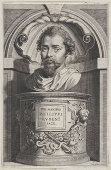 Bust portrait of Philip Rubens, in a niche, ca. 1627-78. Creator: Cornelis Galle II