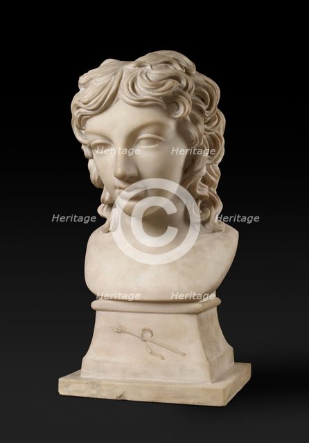 Bust portrait of Prince Henry Lubomirski in the character of Bacchus, c1787. Artist: Anne Seymour Damer.
