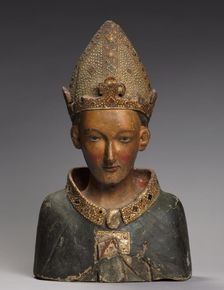 Bust Reliquary of St. Louis, Bishop of Toulouse, late 1300s. Creator: Unknown