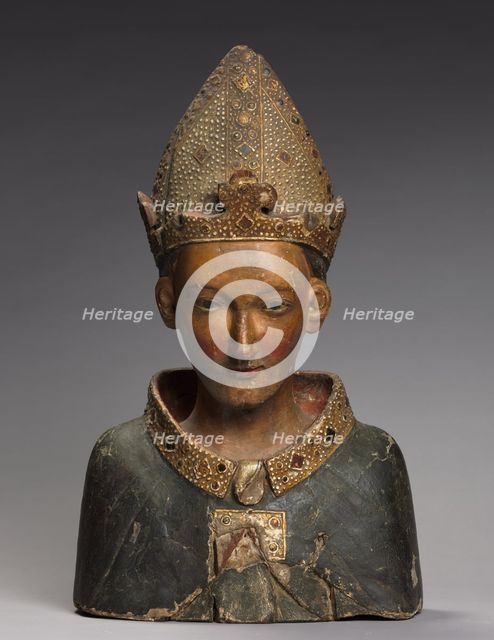 Bust Reliquary of St. Louis, Bishop of Toulouse, late 1300s. Creator: Unknown.