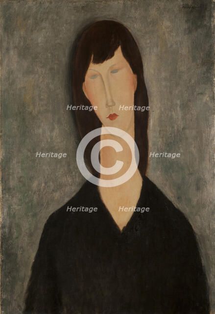 Buste de femme . Creator: Modigliani, Amedeo (1884-1920).
