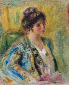 Buste de femme en costume oriental, c. 1895. Artist: Renoir, Pierre Auguste (1841-1919)