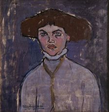 Buste de jeune femme , 1908. Creator: Modigliani, Amedeo (1884-1920)
