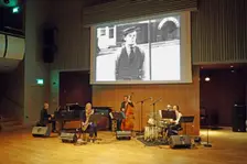 Buster Birch, Jim Treweek, Jo Fooks and Pete Ringrose, Birley Centre, Eastbourne, 2015. Artist: Brian O'Connor