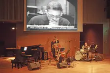 Buster Birch, Jim Treweek, Jo Fooks and Pete Ringrose, Birley Centre, Eastbourne, 2015. Artist: Brian O'Connor