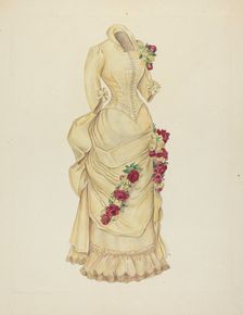 Bustle Dress, 1935/1942. Creator: Unknown
