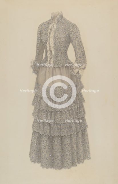 Bustle Dress, c. 1939. Creator: Mina Greene.