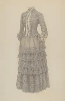 Bustle Dress, c. 1939. Creator: Mina Greene