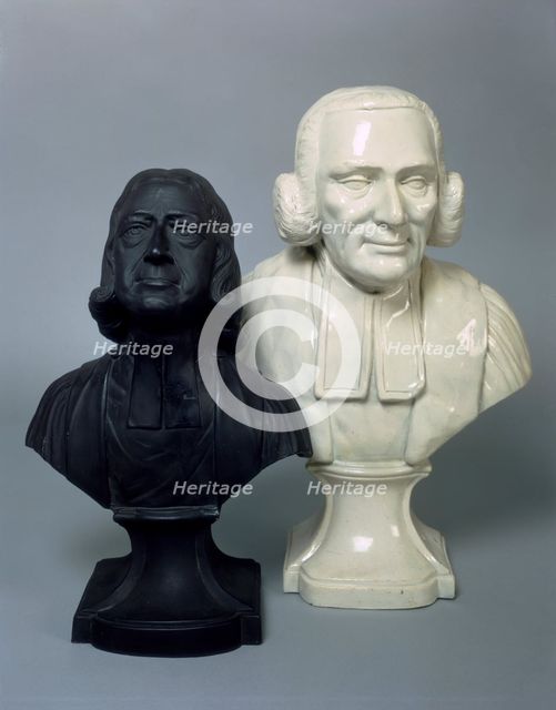 Busts of George Whitefield and John Wesley. Creator: Unknown.