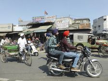 Busy street in Amritsar Punjab, India 2017. Creator: Unknown