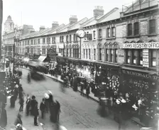 Busy street scene, St John's Road, Clapham Junction, London, 1912