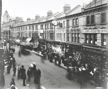 Busy street scene, St John's Road, Clapham Junction, London, 1912