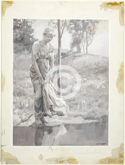 By a Clear Pool, Wherein She Passioned to See Herself, 1885. Creator: Will H. Low.
