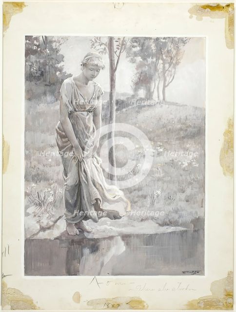 By a Clear Pool, Wherein She Passioned to See Herself, 1885. Creator: Will H. Low.