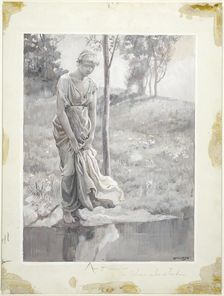By a Clear Pool, Wherein She Passioned to See Herself, 1885. Creator: Will H. Low