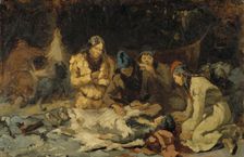 By a Sickbed, 1870s. Creator: Anna Nordlander