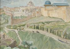 By Jerusalem. Study, 1921. Creator: Anna Katarina Boberg