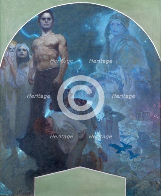 By one's own strength II, 1911. Artist: Mucha, Alfons Marie (1860-1939)