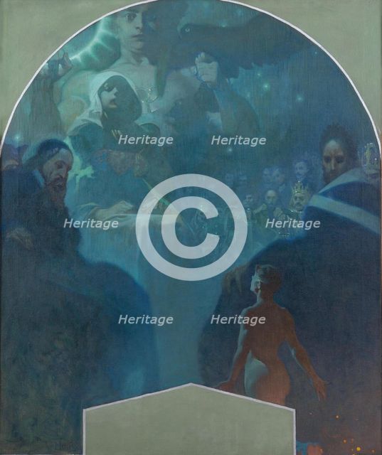 By one's own strength III, 1911. Artist: Mucha, Alfons Marie (1860-1939)