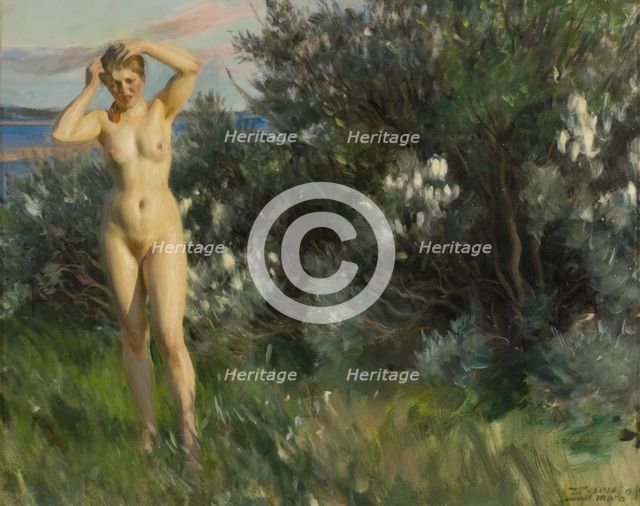 By Lake Siljan, 1905. Creator: Anders Leonard Zorn.