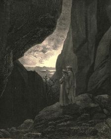 By that hidden way my guide and I did enter, to return to the fair world c1890. Creator: Gustave Doré