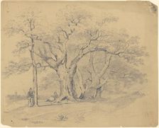 By the Old Oak Trees, 1839. Creator: James Goodwyn Clonney