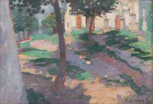 By the church, 1912. Creator: Konstantín Kövári-Kacmarik