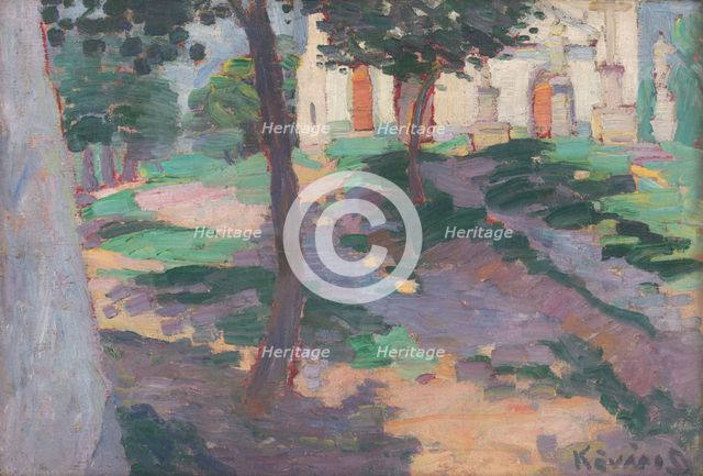 By the church, 1912. Creator: Konstantín Kövári-Kacmarik.