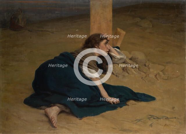 By the Cross. Artist: Maniser, Genrich Matveyevich (1847-1925)