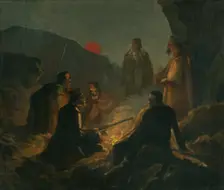 By the Fire (Partisans), 1895-1900. Creator: Kiril Kutlik