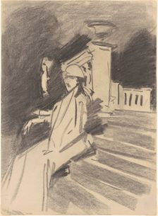 By the Fountain, Villa Torlonia, Frascati, Italy, c. 1907. Creator: John Singer Sargent