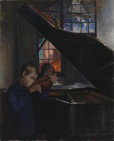By the Grand Piano, 1925. Creator: Alvar Cawén