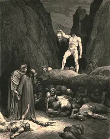By the hair it bore the sever'd member, lantern-wise pendant in hand c1890. Creator: Gustave Doré