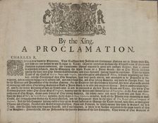 By the King [Charles II]. A Proclamation .., 1674. Creator: Unknown