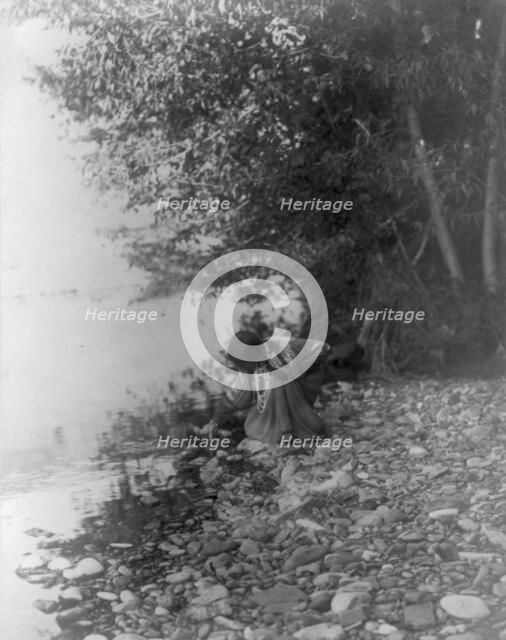 By the river-Flathead, c1910. Creator: Edward Sheriff Curtis.