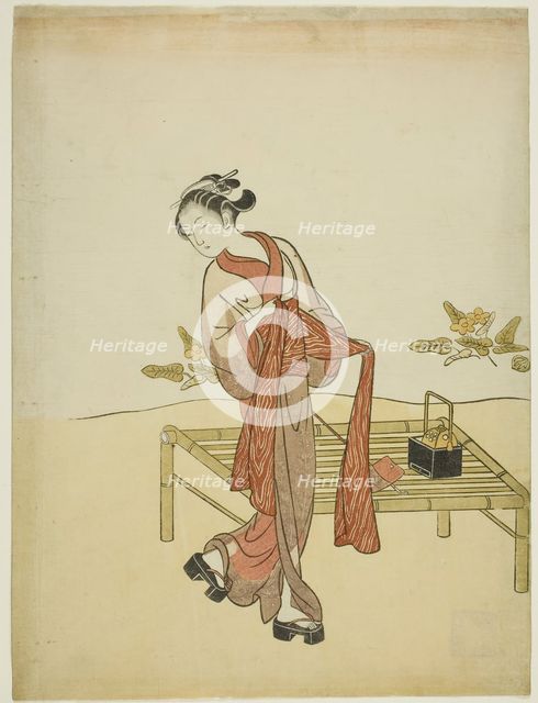 By the Stream, c. 1765. Creator: Suzuki Harunobu.