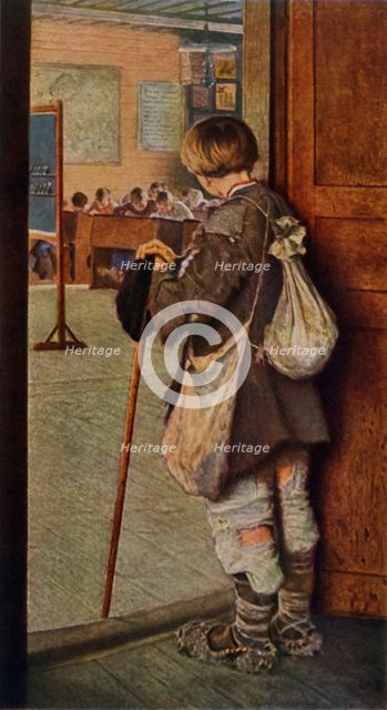 'By the School Doors', 1897, (1965). Creator: Nikolaj Petrovic Bogdanov-Bel'skij.