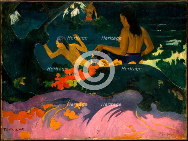 By the Sea (Fatata te Miti). Artist: Gauguin, Paul Eugéne Henri (1848-1903)