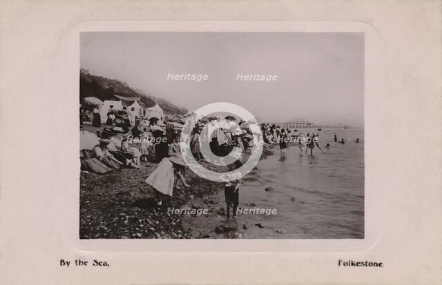 'By the Sea, Folkestone', late 19th-early 20th century. Artist: Unknown.