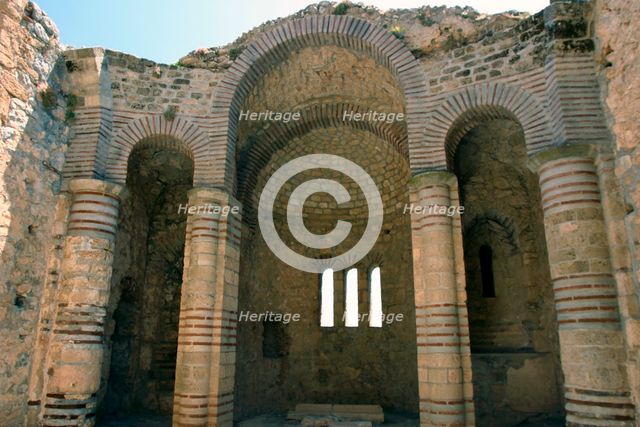 Byzantine chapel, St Hilarion Castle, North Cyprus. Creator: Peter Thompson.