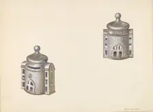 Byzantine Dome Coin Bank, c. 1938. Creator: William O. Fletcher
